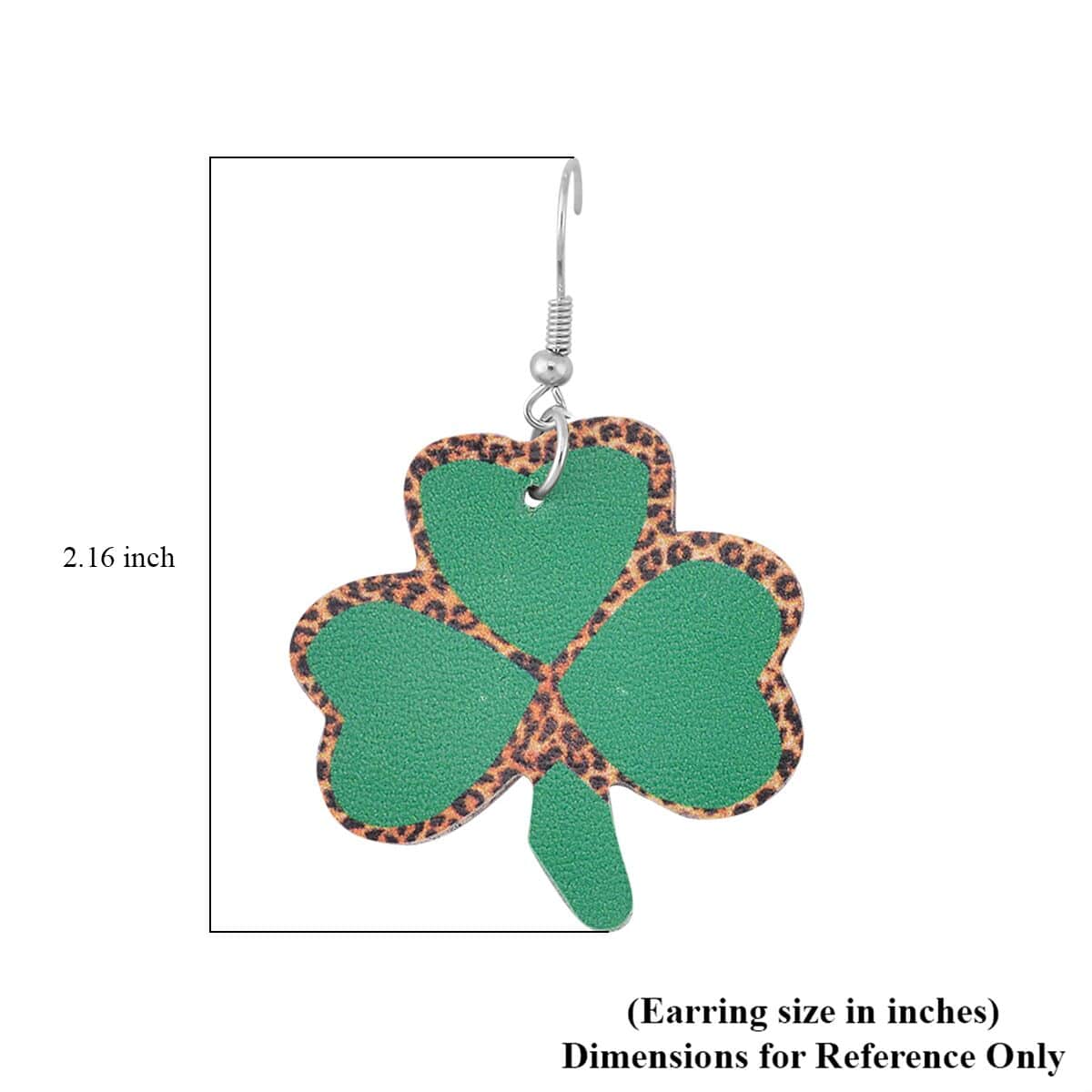 Clover Three-petal Flower Drop Earrings in Stainless Steel image number 4