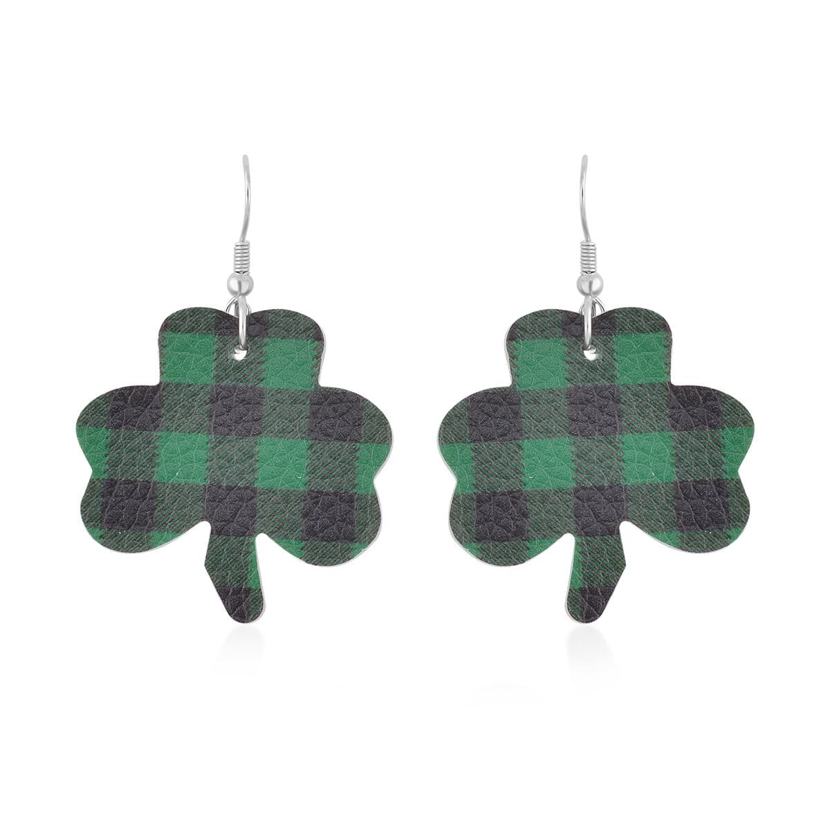 Checked Design Flower Drop Earrings in Stainless Steel | Tarnish-Free, Waterproof, Sweat Proof Jewelry image number 0