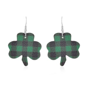 Checked Design Flower Drop Earrings in Stainless Steel | Tarnish-Free, Waterproof, Sweat Proof Jewelry