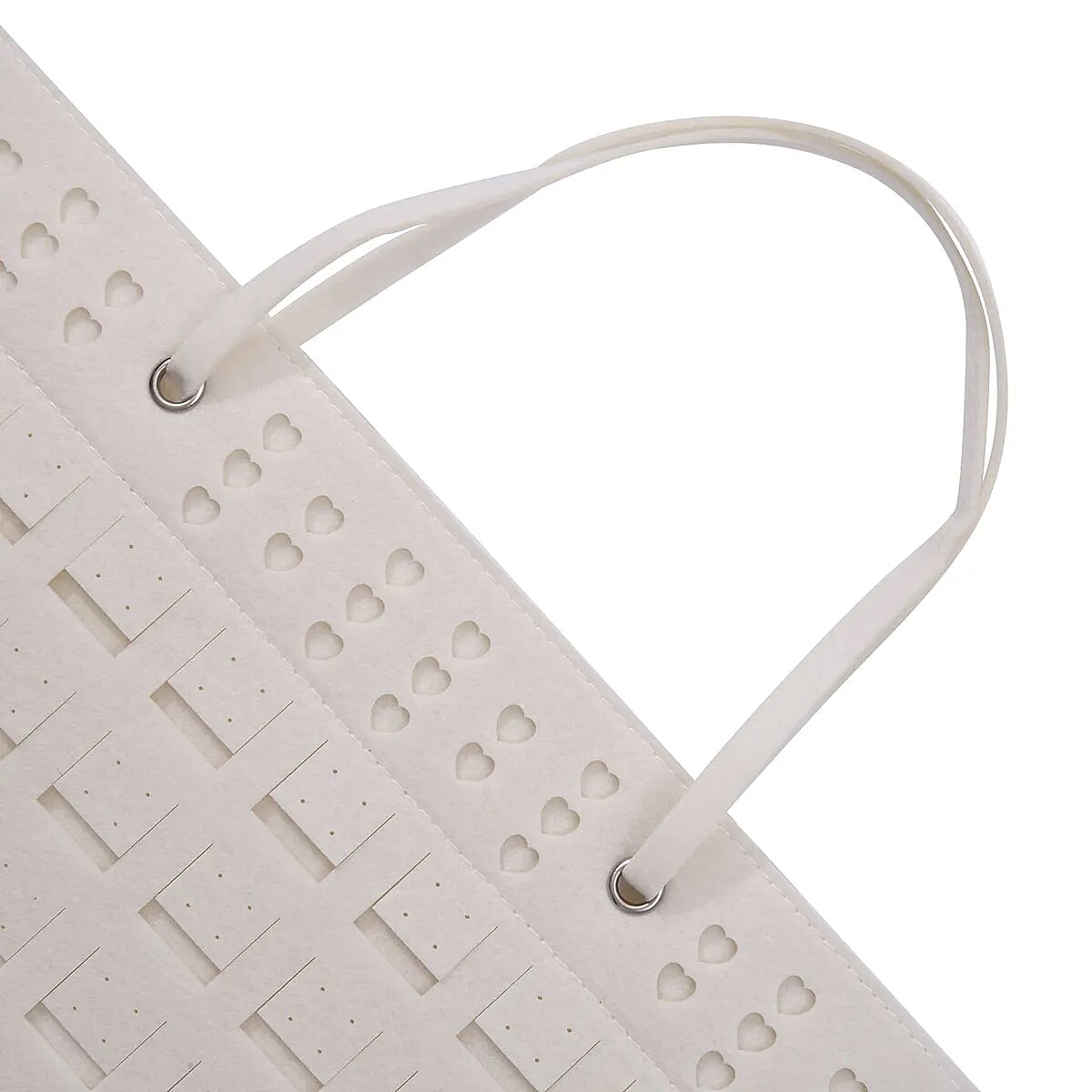 Cream Color Earring Jewelry Storage Bag Hold Up to 300 Pairs Scratch Resistant, Vertical Hanging Earrings Organizer, Earrings Storage, Gifts For Her image number 5