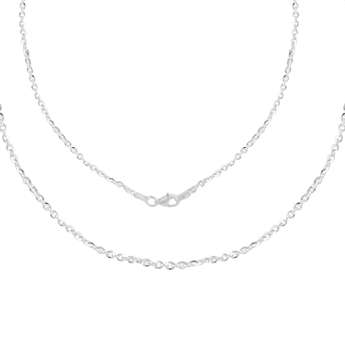 Italian Sterling Silver New Brillantina Chain Necklace (18 Inches) (4.50 g) image number 0