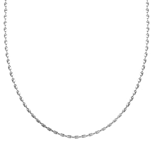 Italian Sterling Silver Confetti Waved Necklace 20 Inches 2.90 Grams
