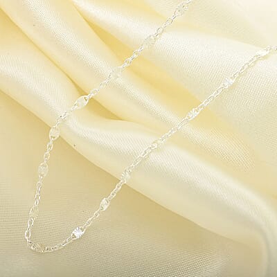 Italian Sterling Silver Confetti Star Necklace 20 Inches 3.20 Grams