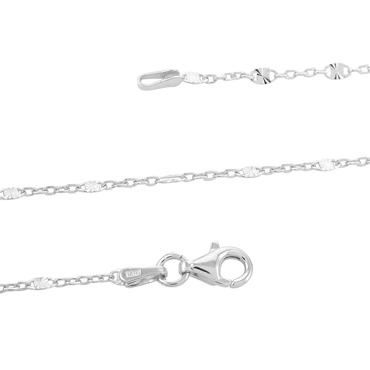 Italian Sterling Silver Confetti Star Necklace (20 Inches) (3.20 g) image number 2