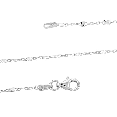 Italian Sterling Silver Confetti Star Necklace 20 Inches 3.20 Grams