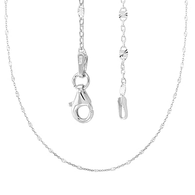 Italian Sterling Silver Confetti Star Necklace 20 Inches 3.20 Grams