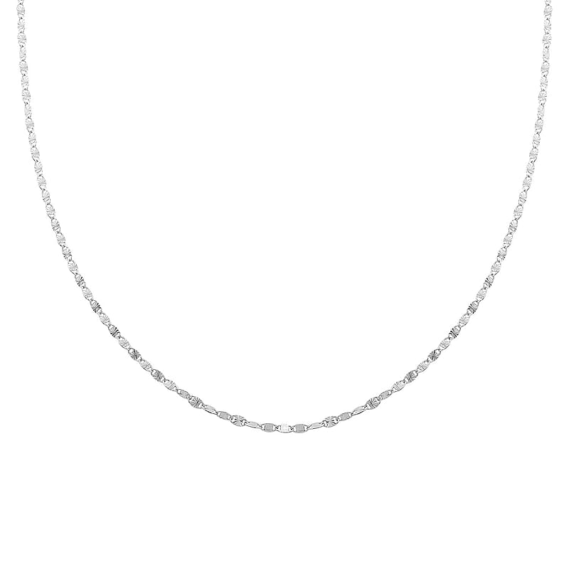 Italian Sterling Silver Confetti Star Necklace 20 Inches 3.40 Grams