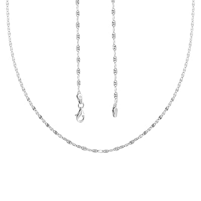 Italian Sterling Silver Confetti Star Necklace 20 Inches 3.40 Grams