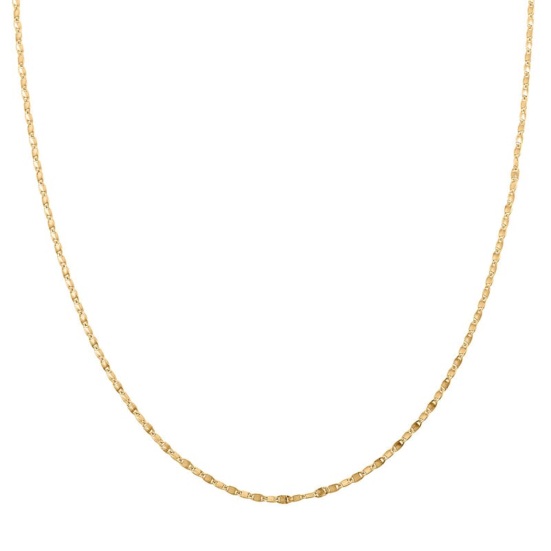 Italian Confetti Fan Chain Necklace in 14K Yellow Gold Over Sterling Silver 3.50 Grams 20 Inches