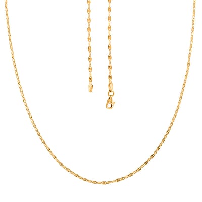 Italian Confetti Fan Chain Necklace in 14K Yellow Gold Over Sterling Silver 3.50 Grams 20 Inches