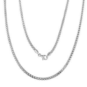 Italian Sterling Silver Popcorn Closed Necklace 30 Inches 22.3 Grams