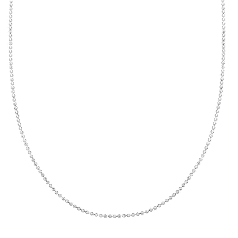 Italian Sterling Silver Moon Chain Necklace 24 Inches 6.9 Grams