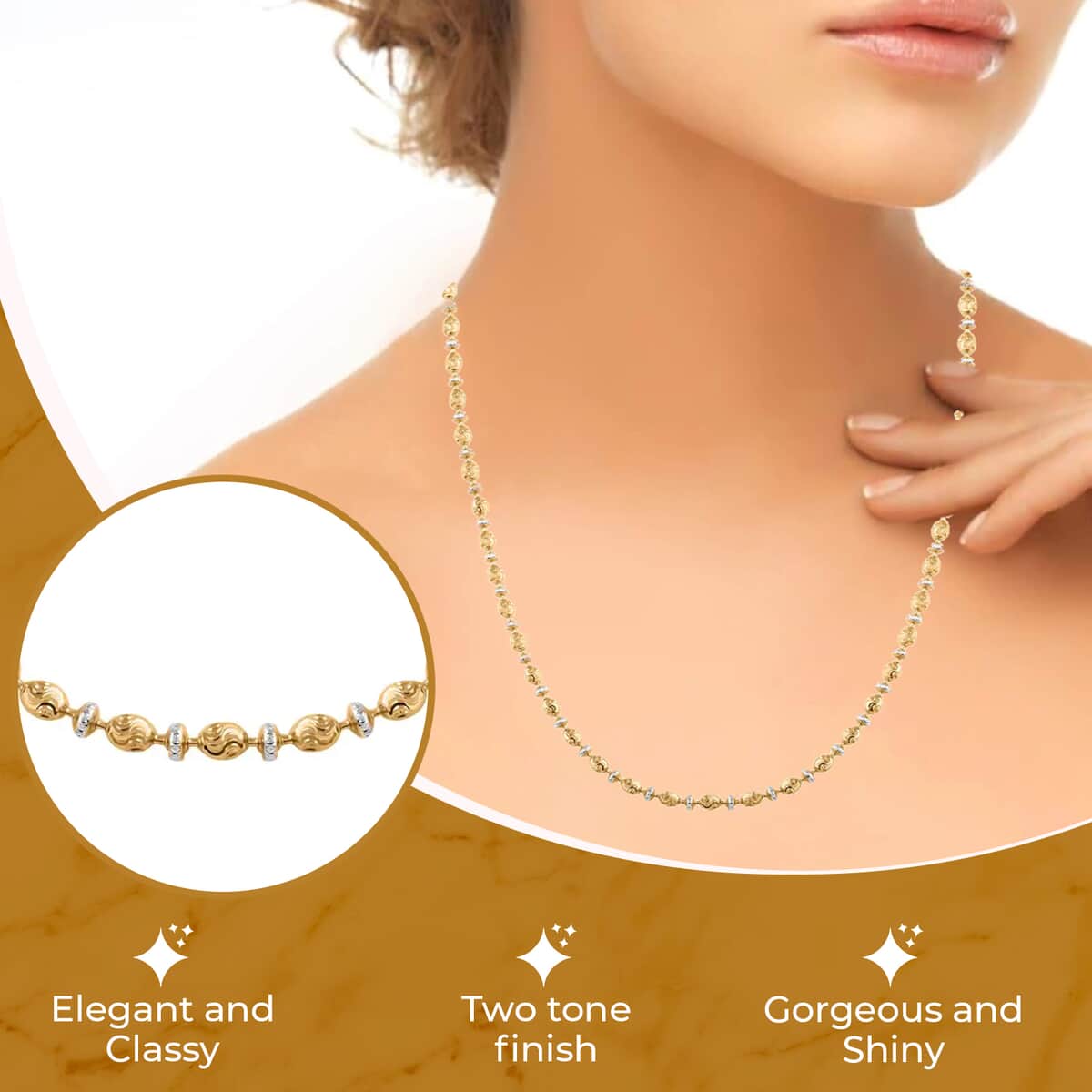 Gold Necklace Women - Saturn Gold Chain Necklace - 925 Sterling Silver - Rellery