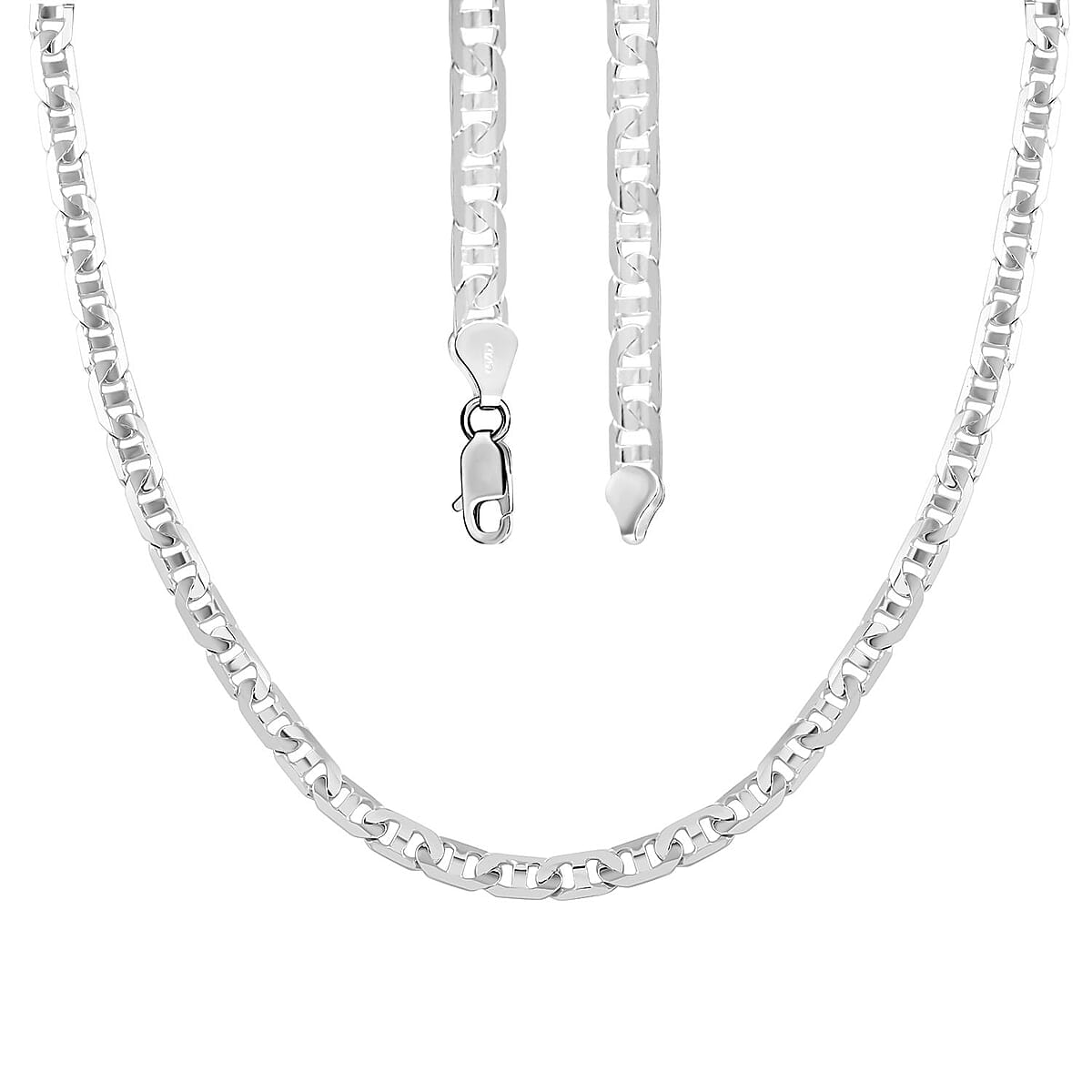 Italian Sterling Silver Dallas Chain Necklace 22 Inches 35.1 Grams image number 4