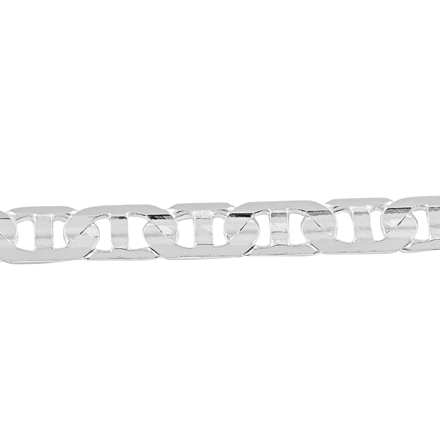 Italian Sterling Silver Dallas Chain Bracelet (8.00 In) 12.70 Grams