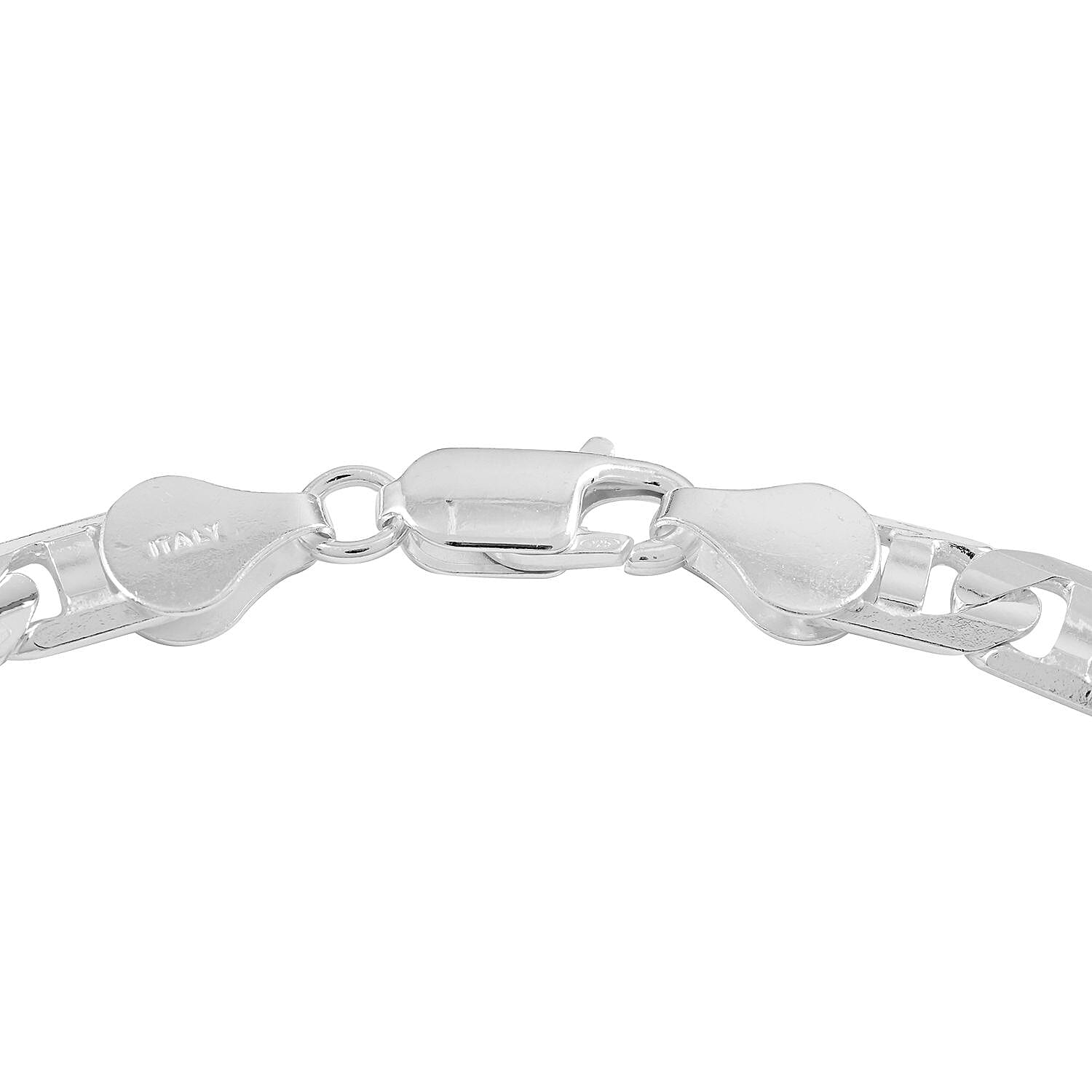 Italian Sterling Silver Dallas Chain Bracelet (8.00 In) 12.70 Grams