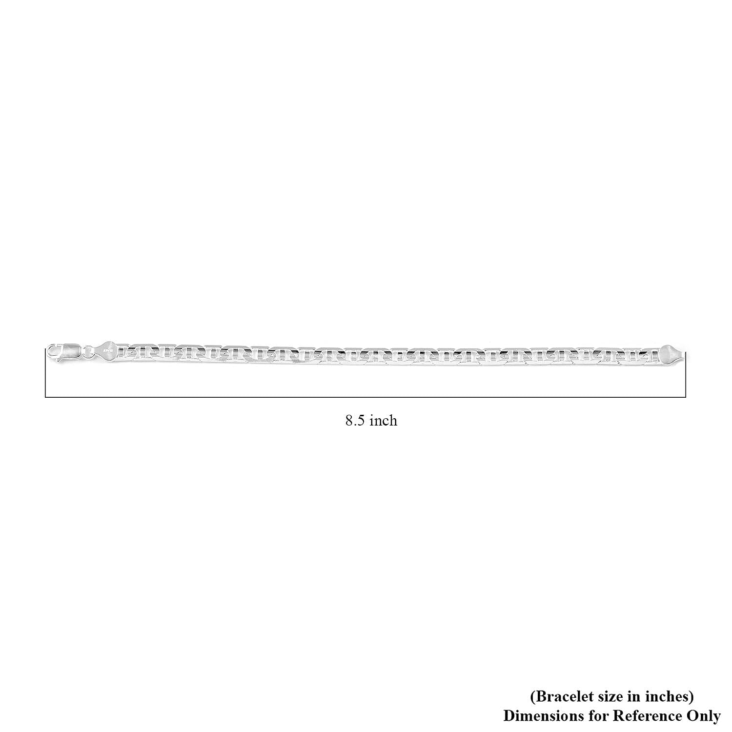 Italian Sterling Silver Dallas Chain Bracelet (8.00 In) 12.70 Grams