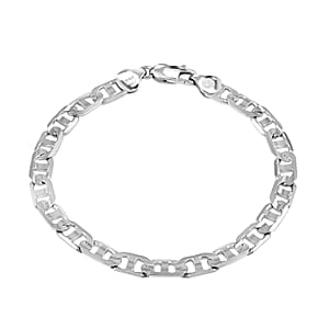 Italian Sterling Silver Dallas Chain Bracelet (8.50 In) 13.5 Grams