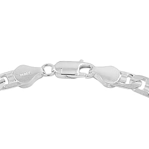 Italian Sterling Silver Dallas Chain Bracelet (8.50 In) 13.5 Grams