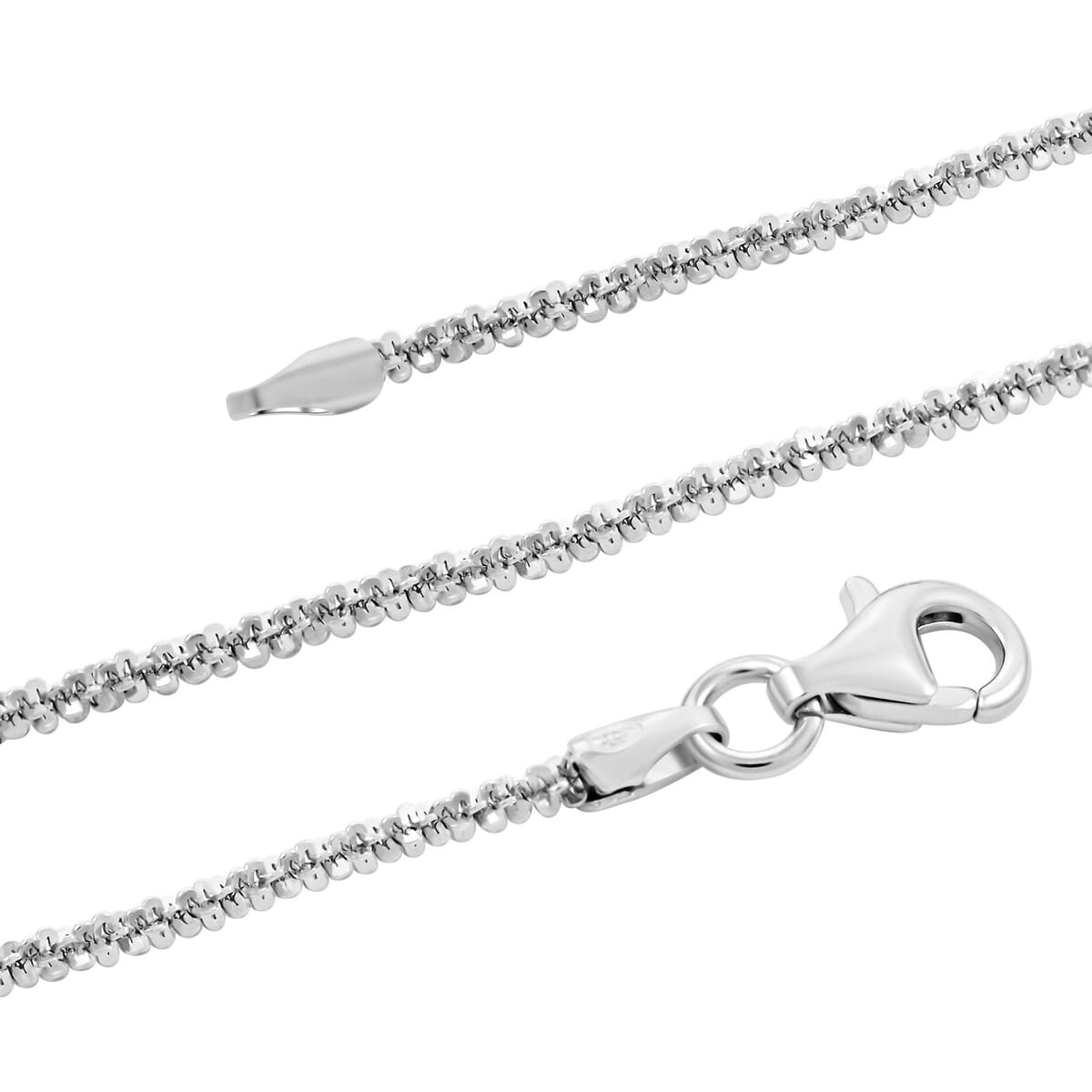 Italian Margherita Chain Necklace in Sterling Silver 4.90 Grams 24 Inches image number 2