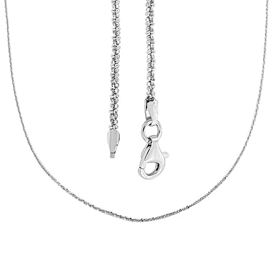 Italian Margherita Chain Necklace in Sterling Silver 4.90 Grams 24 Inches