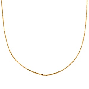Italian Margherita Chain Necklace in 14K Yellow Gold Over Sterling Silver 4.90 Grams 24 Inches