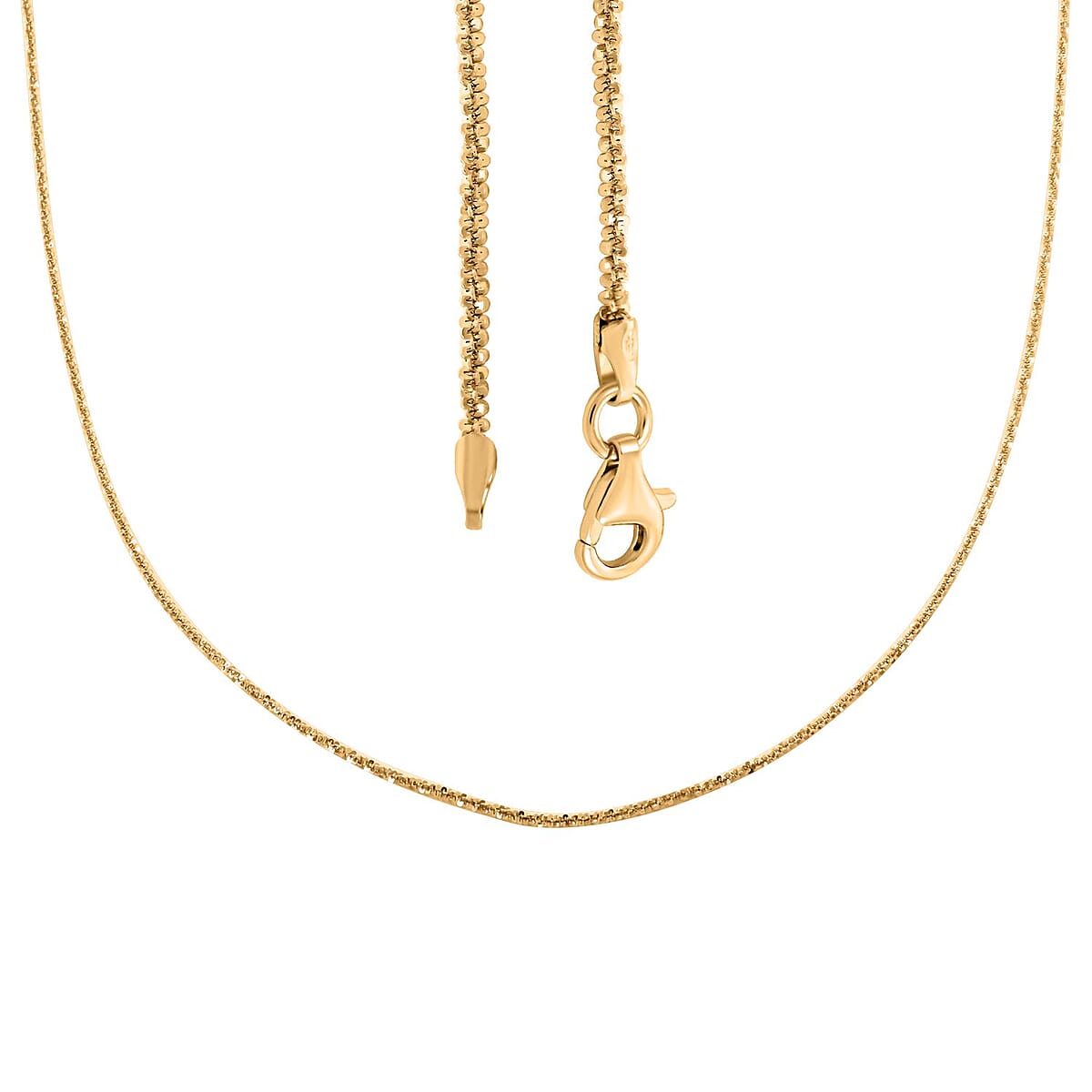 Italian Margherita Chain Necklace in 14K Yellow Gold Over Sterling Silver 4.90 Grams 24 Inches image number 3