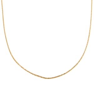 Italian Margherita Chain Necklace in 14K Yellow Gold Over Sterling Silver 4.20 Grams 20 Inches