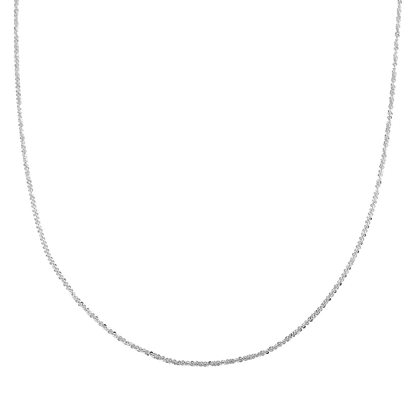 Italian Sterling Silver Margherita Alternate Chain Necklace (20 Inches) 4.20 Grams