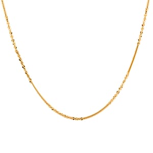 Italian Margherita Alternate Chain Necklace in 14K Yellow Gold Over Sterling Silver 4.20 Grams 20 Inches