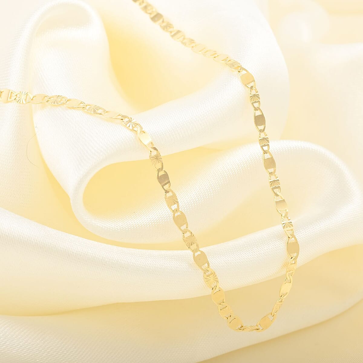 Italian 14K Yellow Gold Over Sterling Silver Vale Star and Squash Necklace 20 Inches 2.30 Grams image number 1