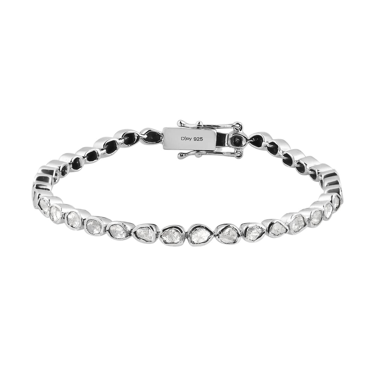 Polki Diamond 2.00 ctw Tennis Bracelet in Platinum Over Sterling Silver, Diamond Jewelry, Gifts For Her, Diamond Bracelet (6.50 In) image number 0