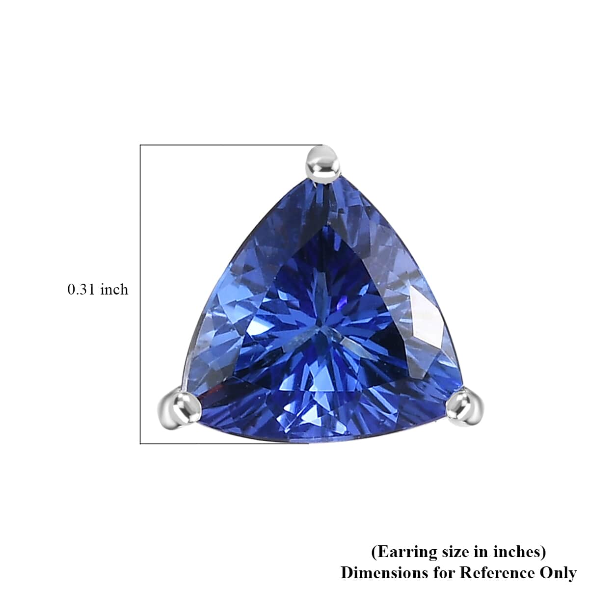 Luxoro 10K White Gold Premium Tanzanite Solitaire Stud Earrings 2.60 ctw image number 4