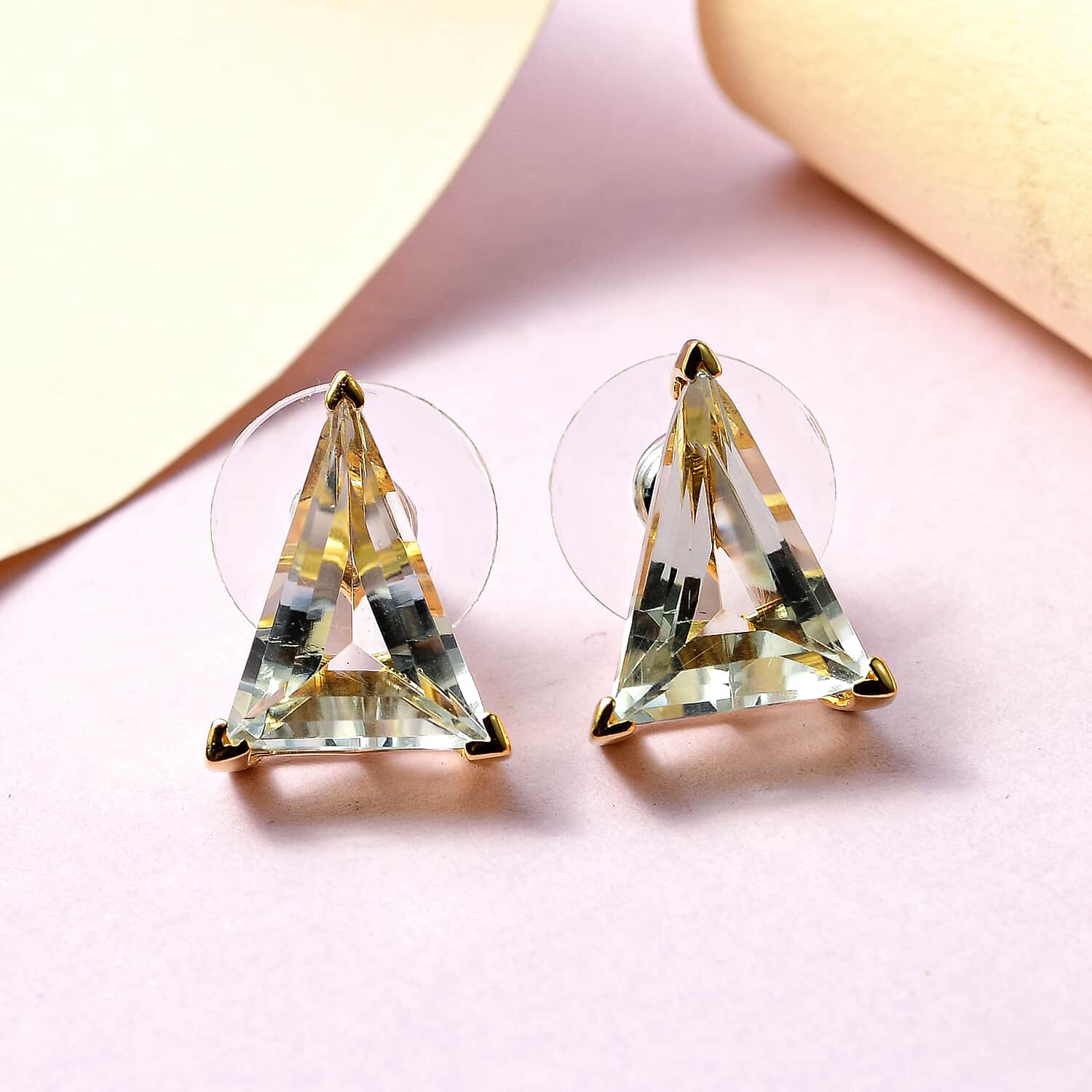 Buy Montezuma Prasiolite Earrings , Solitaire Stud Earrings