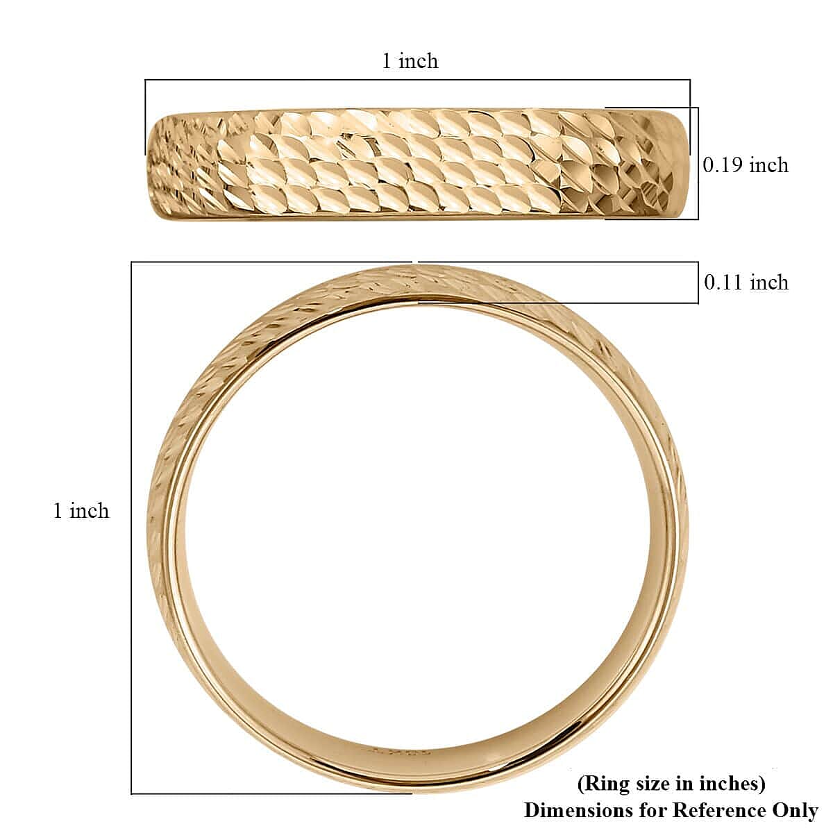 10K Yellow Gold Band Ring, Diamond-cut Band Ring, Promise Ring, Gold Ring For Her, Gold Band Engagement rings 1.35 Grams