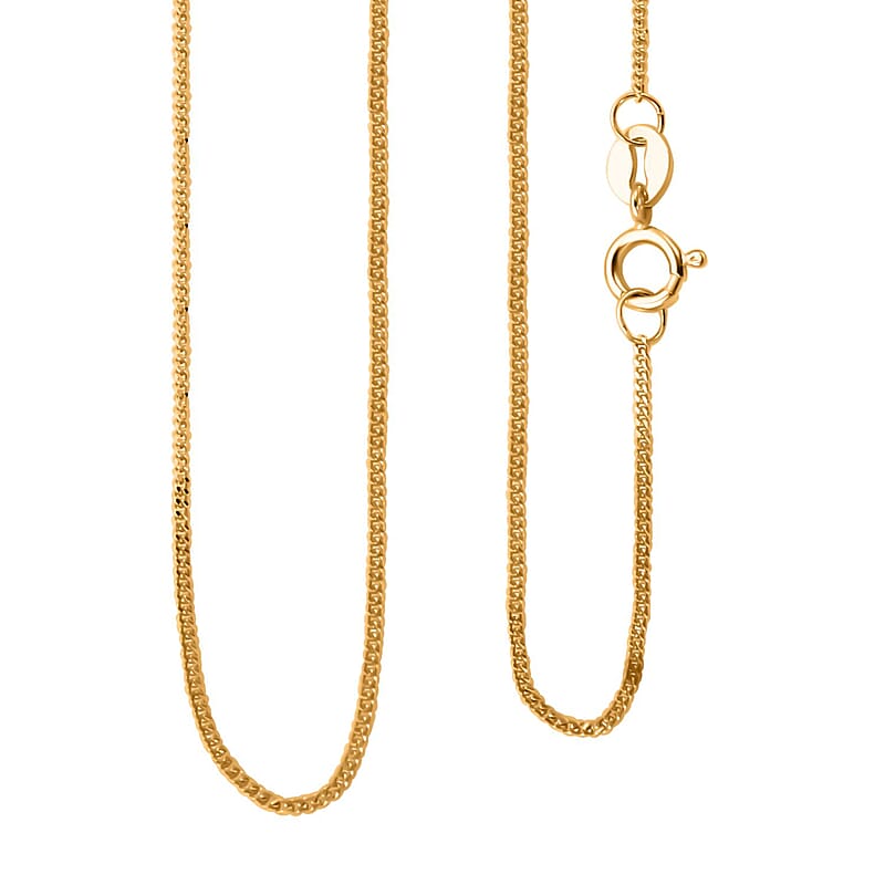 Curb Link Pendant Chain in 18K Yellow Gold 0.85 Grams 20 Inches