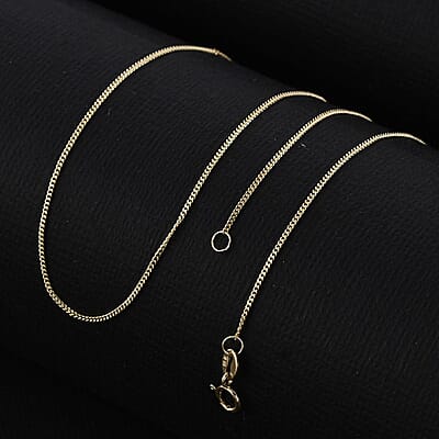 Curb Link Pendant Chain in 18K Yellow Gold 0.85 Grams 20 Inches