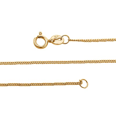 Curb Link Pendant Chain in 18K Yellow Gold 0.85 Grams 20 Inches
