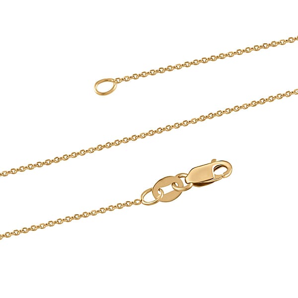 Italian 18K Yellow Gold Anchor Chain Necklace 25 Inches 1.8 Grams