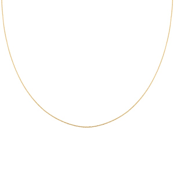 Italian 18K Yellow Gold Anchor Chain Necklace 25 Inches 1.8 Grams