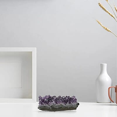 Amethyst Druzy -XS approx. 375.ctw, Amethyst Crystal Geode For Living Room Side Table Decor, Decorative Gems