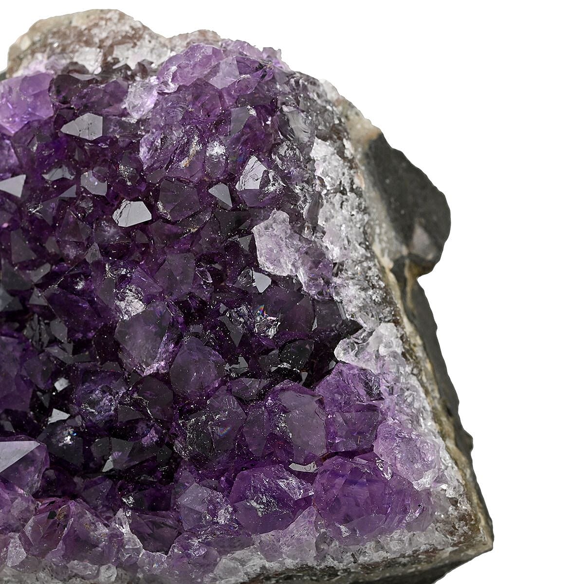 Amethyst Druzy -S Approx. 1011.5ctw, Amethyst Crystal Geode For Living Room Side Table Decor, Decorative Gems image number 4