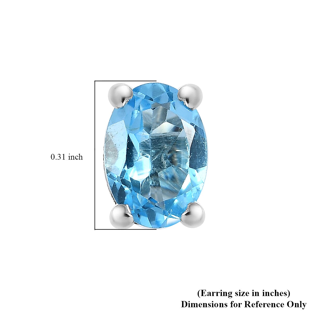 Marambaia Topaz Stud Earrings in Platinum Over Sterling Silver 1.85 ctw