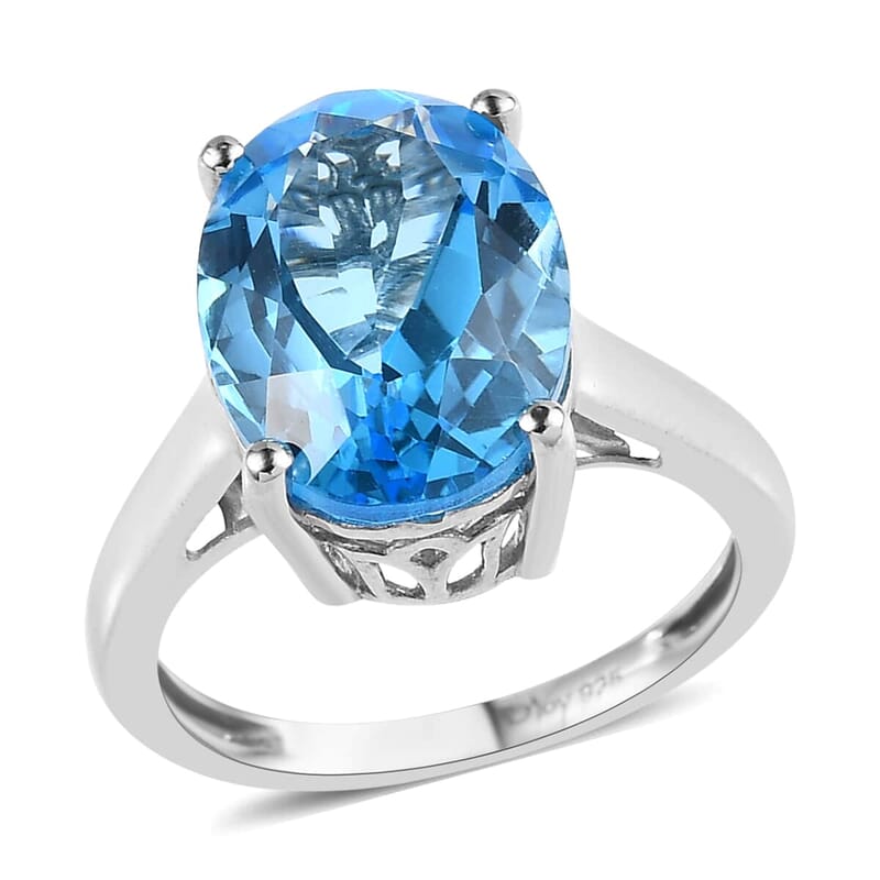 Marambaia Topaz Solitaire Ring in Platinum Over Sterling Silver (Size 10.0) 7.30 ctw