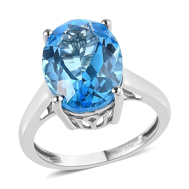 Marambaia Topaz Solitaire Ring in Platinum Over Sterling Silver (Size 10.0) 7.30 ctw