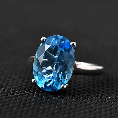 Marambaia Topaz Solitaire Ring in Platinum Over Sterling Silver (Size 10.0) 7.30 ctw