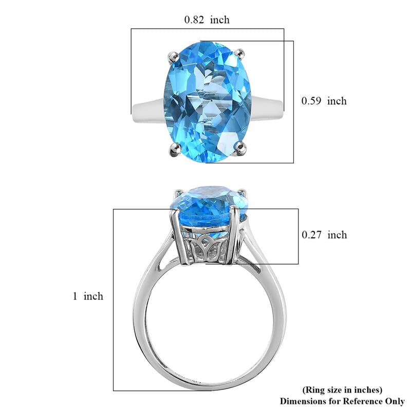 Marambaia Topaz Solitaire Ring in Platinum Over Sterling Silver (Size 10.0) 7.30 ctw