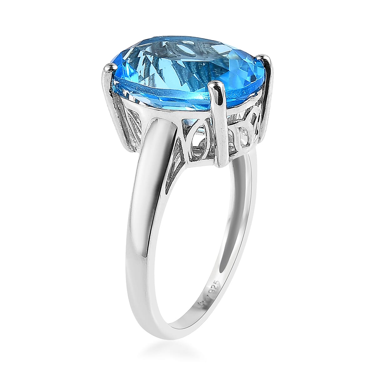 Marambaia Topaz Solitaire Ring in Platinum Over Sterling Silver (Size 8.0) 7.30 ctw image number 3