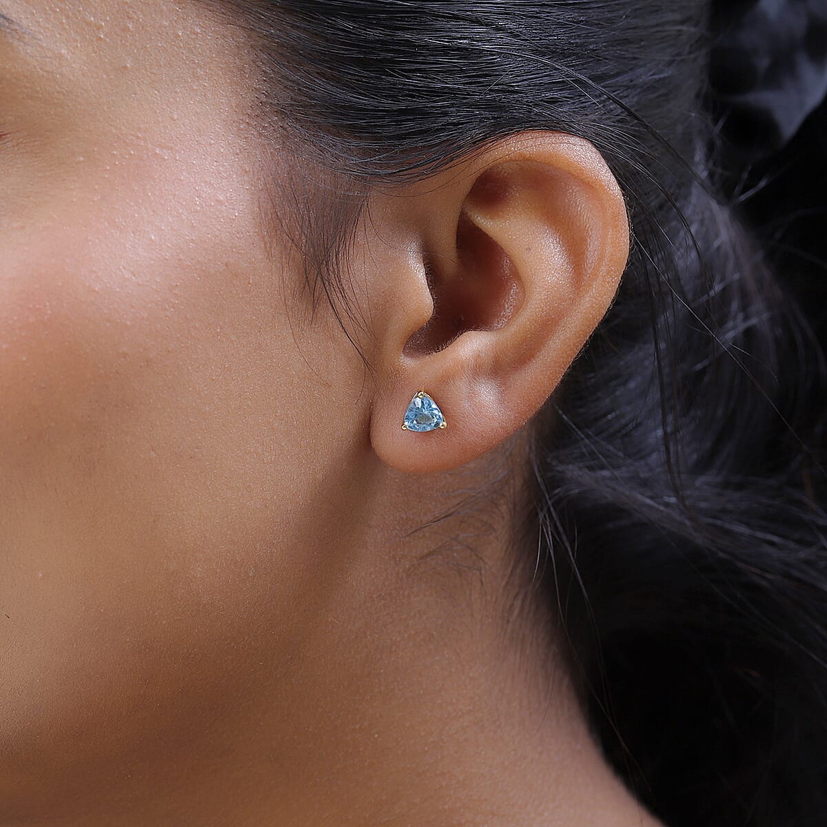 Marambaia Topaz Stud Earrings in Vermeil YG Over Sterling Silver 1.65 ctw image number 2