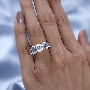 White Topaz Ring in Vermeil YG and Platinum Over Sterling Silver (Size 9.0) 7.00 ctw